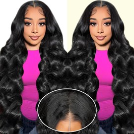 34 Inch Wear And Go Glueless Wigs Human Hair Pre Plucked Pre Cut 200% Density Lace Front Wigs Human Hair 7x5 Body Wave Human Hair Wig For Women Bye Bye Knots Wigs Human Hair Glueless Wear And Go