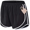 Fulbelle Pantalones cortos deportivos elásticos de doble capa para correr