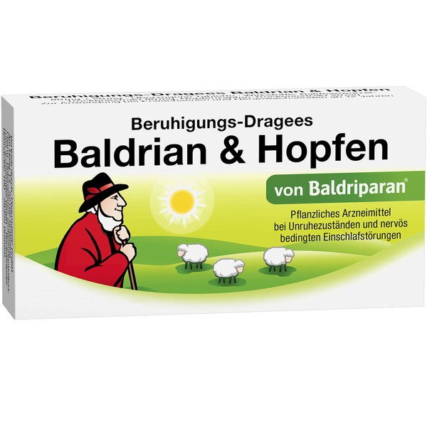 Baldriparan Calming Dragees Valerian & Hops - Herbal Medicine to Soothe - With Valerian Root and Hop Cones Extract - 120 Dragees