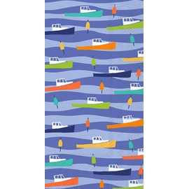 IHR Ideal Home Range Dinner Napkins Kate Nelligan Disposable 3-Ply Paper Hand Towels, 8.5" x 4.5", Lobster Boats, 16-Count