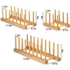Lawei Set of 6 Bamboo Dish Rack - 3/6/8 Slots