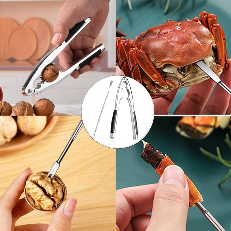 Gxlaihly Nutcracker, walnuts, die-cast zinc stainless steel with walnut needles,