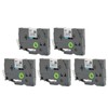 5 Pcs Label Maker Tape Black On White 12mm Width