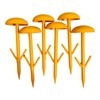 NsyStake 6 Pack Yellow Metal Land Markers - Property Survey,