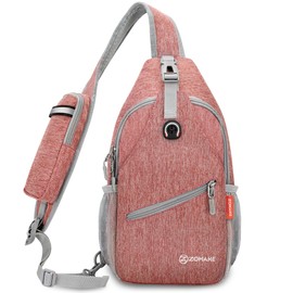 ZOMAKE Small Sling Bag-Travel Sling Backpack, Waterproof Hiking Cycling Crossbody sling pack for Men Women(Orange)