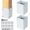 WOCEPU Stainless Steel Adjustable (Range 3.3"-6") Post Protector, Protects Wooden