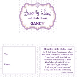 Ganz Serenity Lamb With Crib Cross Christening or Baptism Gift (Blue (Boy))