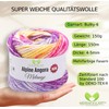MeriWoolArt® Merino Wool for Knitting - 150 m Multicoloured Thick