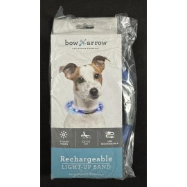 Bow & Arrow USB Rechargeable Light-Up Band Dog Pet Collar