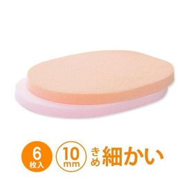 Facial Sponges, 4 Types, 0.4 inch (10 mm) Thick (Fine), 6 Pieces, Orange [Face Sponge, Massage Sponge, Facial Cleansing, Esthetics, Sponge, Puff Cleansing, Pack, Mask, Wiping Off]