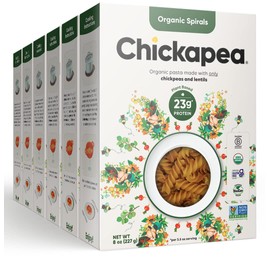 Chickapea Organic Chickpea Pasta - Spirals - 8 oz (Pack of 6)