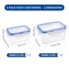 KIGI 6 Pack 6OZ 17OZ Mixed Size Airtight Plastic Food