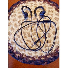 Universal 2 X Sport 3.5mm Jack Earhook Black  Wired Earbuds W/Mic Earphone Universal