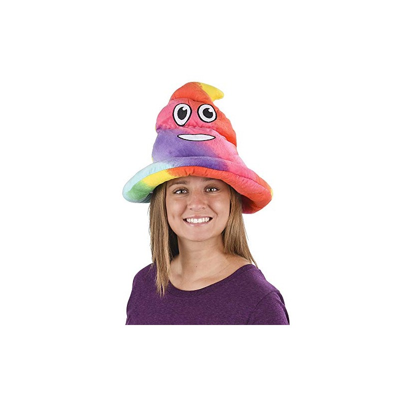 Rhode Island Novelty Rainbow Emoticon Poop Hat (1 Per Order)