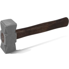 2.2LB Forging Square Hammer with Double Faces Perfect for Farrier Bladesmithing Blacksmith Anvil Knife