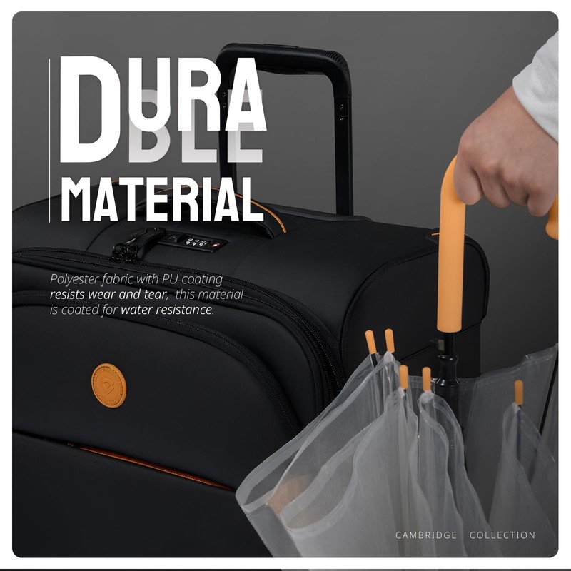 Verage Cambridge Lightweight Carry On Luggage,Softside Expandable Suitcase with Spinner