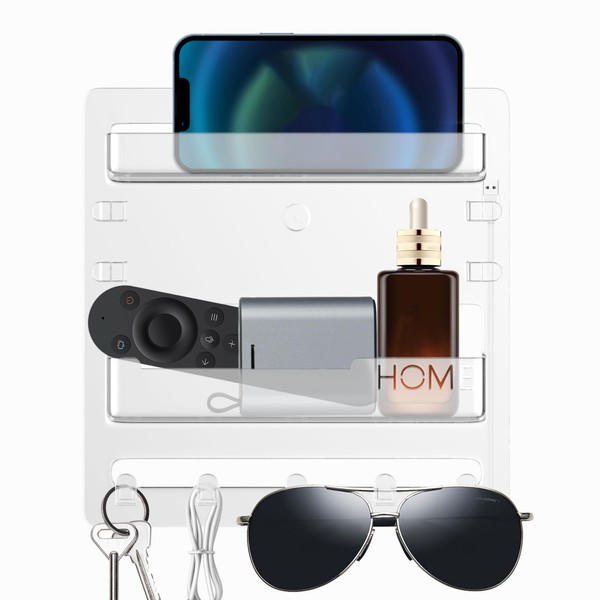 Bedside Shelf Wall Mount,Floating Bedside Adhesive Shelves Accessories,Wall Shelf Organizer