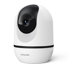 WUUK 4MP Indoor Security Camera for Home Surveillance, Wi-Fi Home Security Pets, Motion Detection and Tracking, Night Vision, Two-Way Audio, Compatible with Alexa and Google