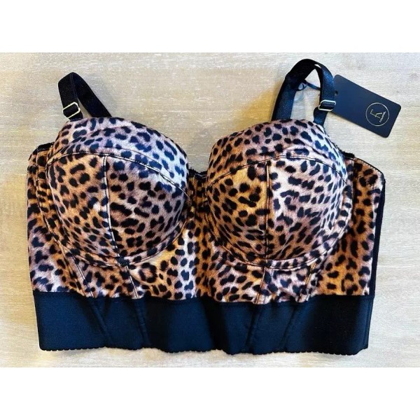 Fox & Royal Beige Animal Print Size 36C/D Slinky Lightly