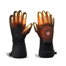 YBWLCLO Heated Gloves for Men Women, New Upgraded Rechargeable 5V 6000mAh Heated Gloves, Touchscreen Waterproof Heating Gloves for Winter Outdoor Work Skiing Hiking Camping Hunting