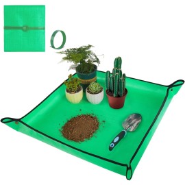 HNXTYAOB Repotting Mat for Indoor Plant Small 27" x 27", Pale Green