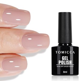 TOMICCA UV Nagellack Nude, 8ml Gel Nagellack, UV LED Soak Off Manicure Gel Lacquer Varnish