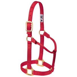 Weaver Leather Original Non-Adjustable Nylon Horse Halter, Large, Red