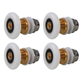 Qikuver 23 mm Shower Cubicle Rollers, Sliding Door Rollers, Replacement Parts, Shower Cubicles, Glass Door Rollers, Pack of 4, Replacement Rollers for Shower Door, Rollers, Shower Cubicles, Bathroom