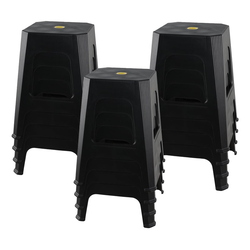 Qqbine 12 Packs Plastic Nesting Stack Stools, Stackable Stool Set,