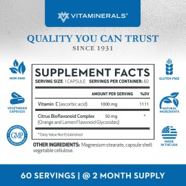 Vitaminerals C Max 1000mg Vitamina C Bioflavonoides 60 Caps                                                                                           