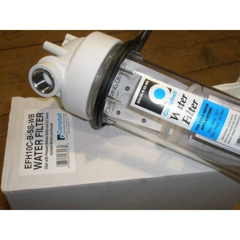 Campbell EFH10C-B-SS-WB Campbell Drinking Water Filter Housing 3/4" FPT Stainless
