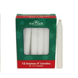 Kurt S. Adler 4-Inch White Dripless, 12 Piece Set Battery-Operated Candle, Multi