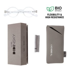 DIDINSKY readers presbyopia reading glasses anti blue light for men and women. Rubber touch, flexible temples and anti-reflective lenses. Smoke +2.0 - HAKONE BIO