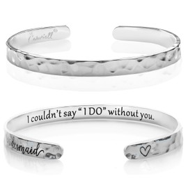 Carviell Bridesmaid Gift Bracelet Silver, I Couldn't Say I Do Without You, Proposal Gifts for 1 2 3 4 5 6 7 8 or More Bridesmaids, Will You Be My Bridesmaid Jewelry
