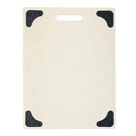 Dexas Superboard Cutting Board with Handle and Non-Slip Feet, 11 by 14.5 inches, Oatmeal Granite Color with Black Non-Slip Corners, (451-TF51)