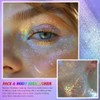 GKSHSU Chameleon Face Highlighter Palette, Multichrome Eyeshadow Shimmer Pigmented Powder,