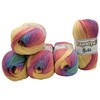 5 x 100 g Papatya Batik Knitting Yarn Multicoloured with