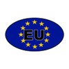 CafePress European Union (EU) Oval Sticker Oval Car Bumper Sticker