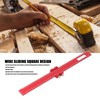 Woodworking Pocket Ruler 12in Multifunctional Metric Inch Woodwork Adjustable Sliding