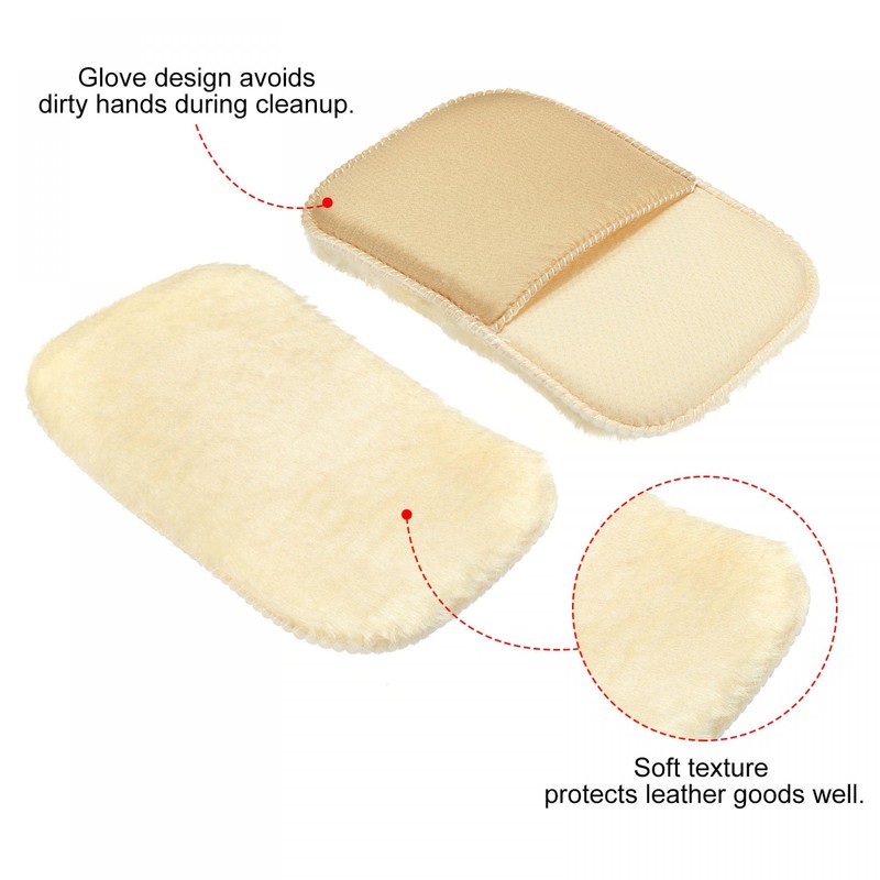 sourcing map Shoe Cleaning Gloves 2 Sets Cleaning Shine Cloth