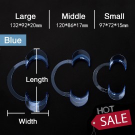 CAREPACY 20-100pcs Disposable Teeth Whitening Mouth Opener Cheek Dental Clear Retractor - Small: 97*72*15mm, 1pack (20pcs)