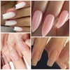 Poly Extension Gel Nail Kit, 8 PCS Clear White Pink