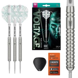 TARGET Darts Rob Cross Generation 1 Steel Tip Darts, 90% Tungsten Dart Set, 21G | G1 Player Edition Darts with Swiss Points, Pro Grip Shafts, No.6 Dart Flights & SP Tool