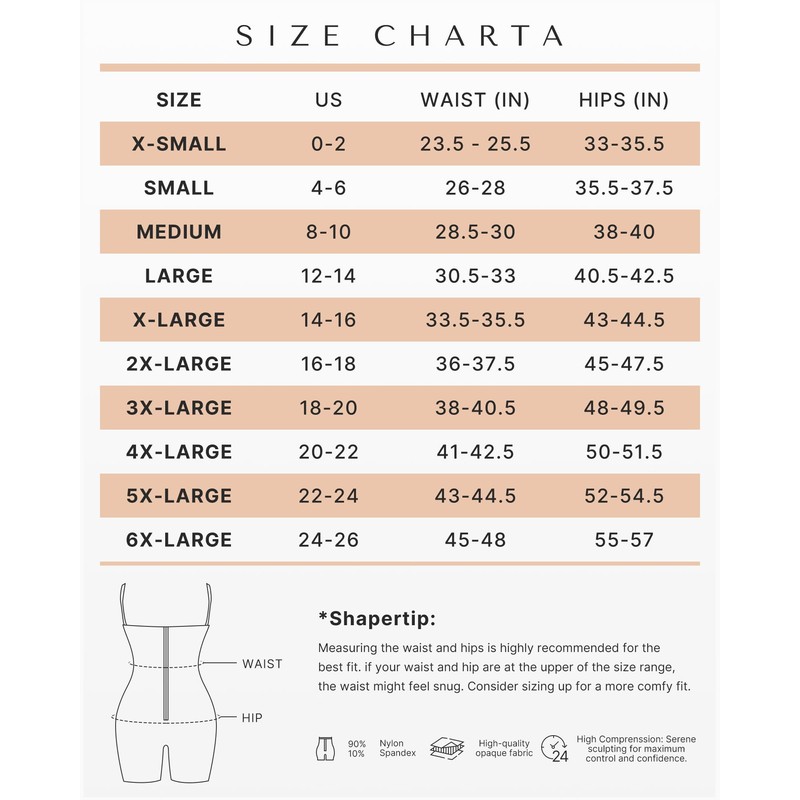 SHAPELLX Tummy Control Shapewear for Women Fajas Bodysuit Underbust Full
