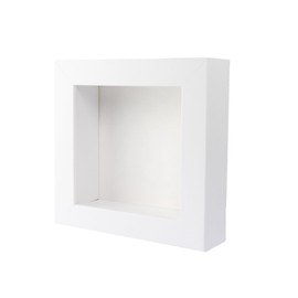 CountryArtHouse 8x8 White Shadow Box Frame with A 1 3/4" Usable Depth Includes White Suede Acid-Free Backing, UV Resistant Acrylic, & Hanging Hardware