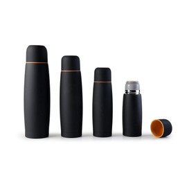 IBILI 745803 Isolierflasche für Flüssigkeiten, Edelstahl, Schwarz, 20 x 7 x 7 cm