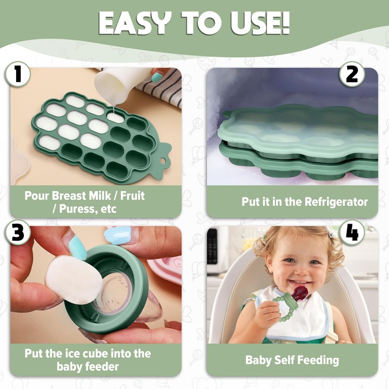 O'doe Baby Weaning Set – 15 Pcs Silicone Baby Feeding