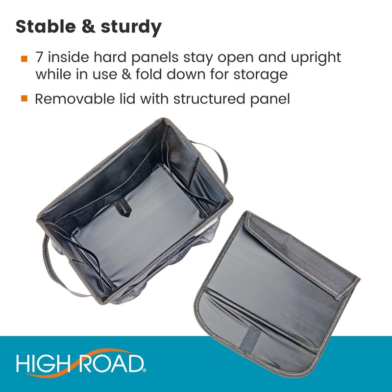 High Road Car Storage Organizer with Lid, Multipurpose Back or