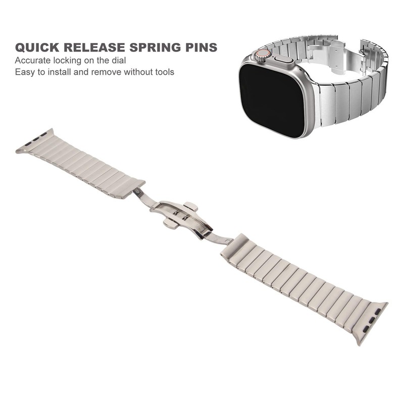 Correa de Reloj de Acero Inoxidable de 49 Mm, Correa