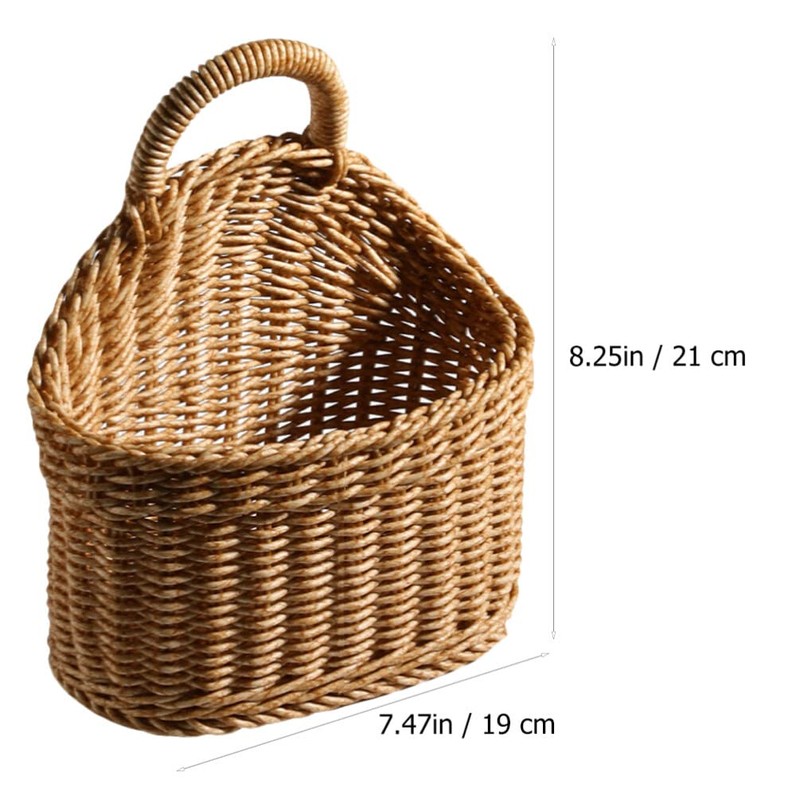 Healvian Hanging Basket for Kitchen Ginger and Garlic Organizer Woven